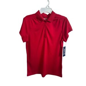 IZOD Boys XL(16) Red Approved Schoolwear Polo Shirt Short Sleeve Uniform Top NWT
